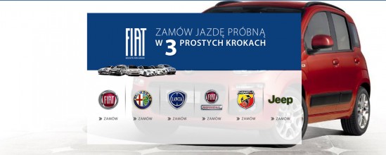 Interaktywny formularz umawiania się na jazdy próbne samochodami marek Fiat Auto Poland