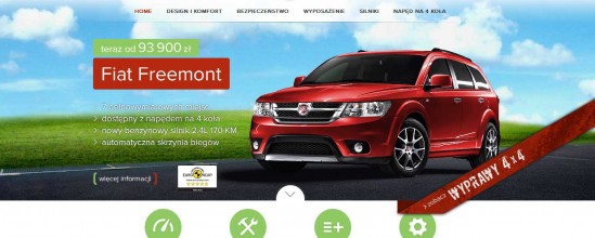 Landing page dla kampanii Fiata Freemont